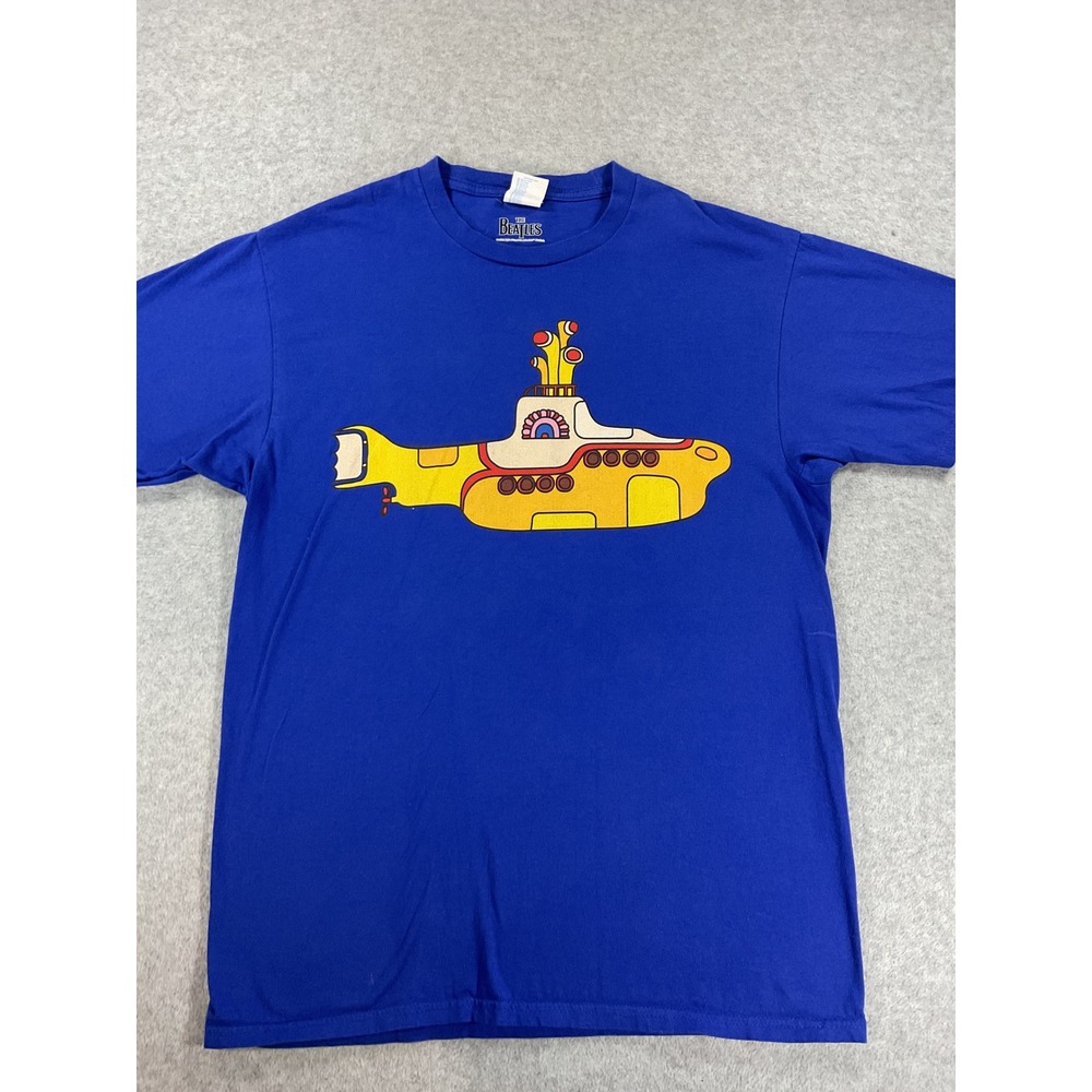 The Beatles Yellow Submarine Blue Graphic T-Shirt Mens Med Port & Company 2861